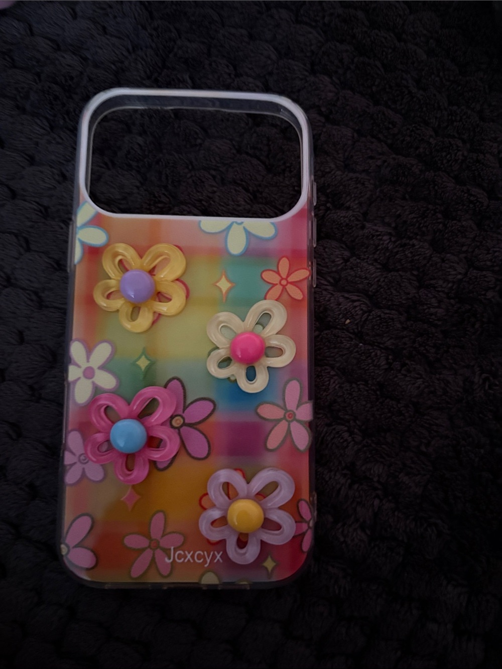 Rainbow Floral 3D Flower Phone Case - Multicolor